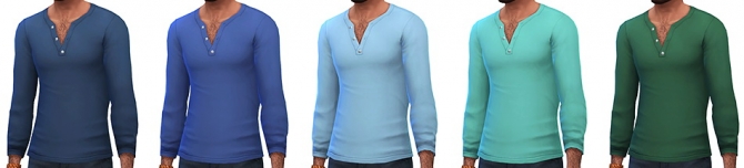 Sims 4 Basic Henley, cleaner version at Simsontherope