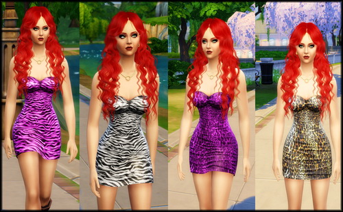 Sims 4 Animal Print Dresses at Julie J