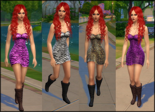 Sims 4 Animal Print Dresses at Julie J