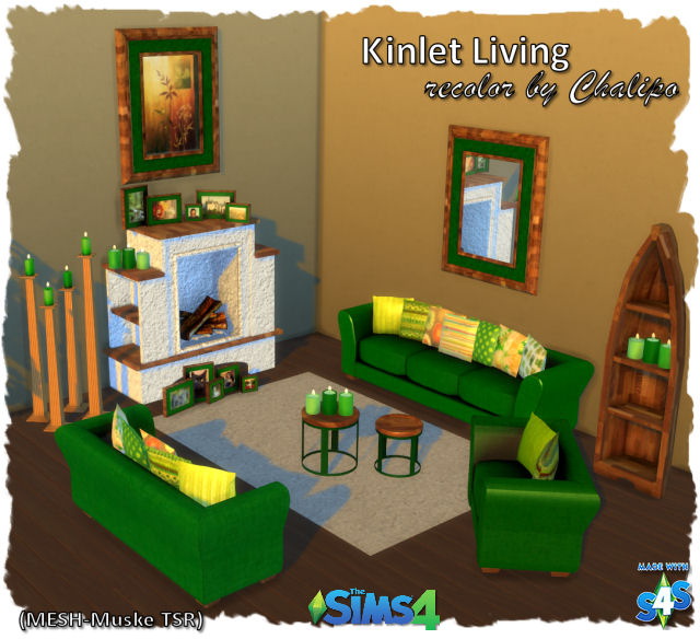Sims 4 Kinlet living by Chalipo at All 4 Sims