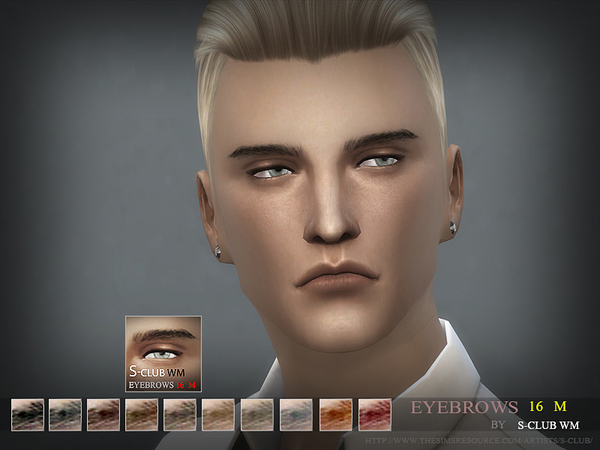 Sims 4 Eyebrows 16 M by S Club WM at TSR