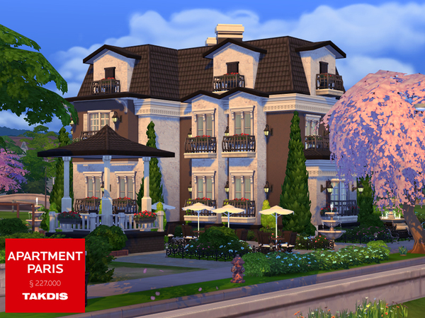 Sims 4 Apartment Paris by Takdis at TSR