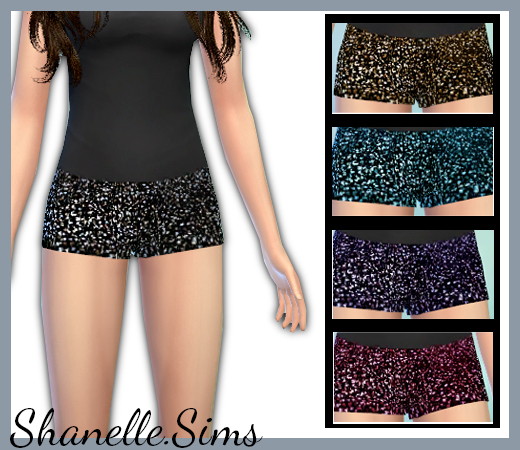 Sims 4 Sequin shorts at Shanelle Sims