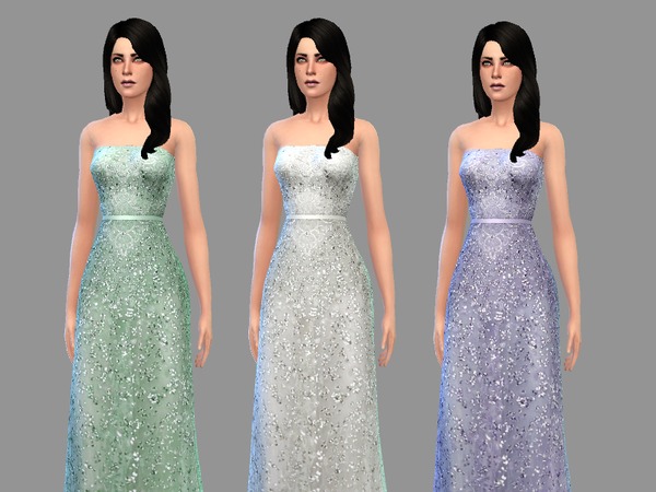 Sims 4 Starlight gown by April at TSR