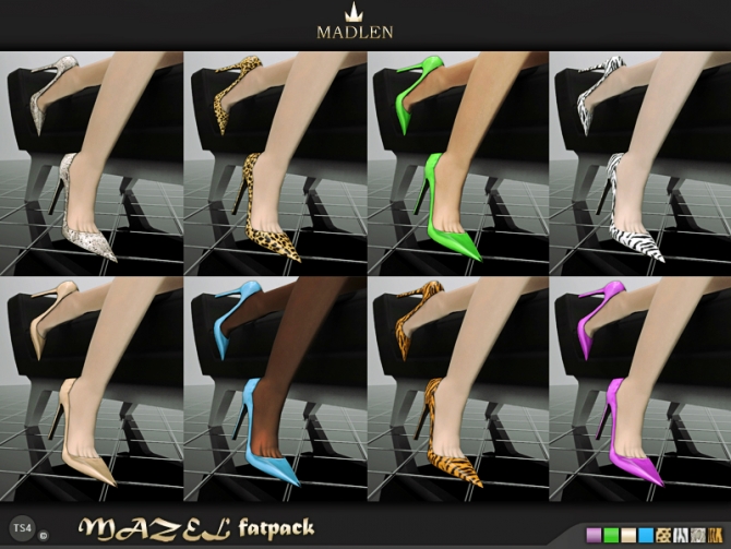Sims 4 Mazel Shoes FATPACK at Madlen Sims