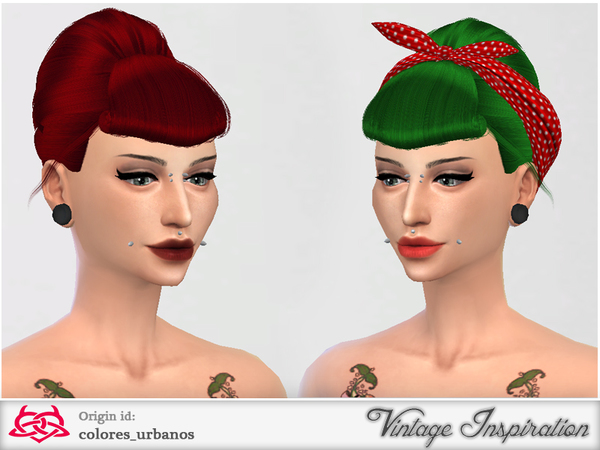 Sims 4 Retro Hairstyle 04 by Colores Urbanos at TSR