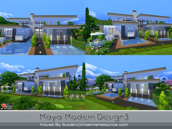 Sims 4 Maya Modern Design 3 by Autaki at TSR