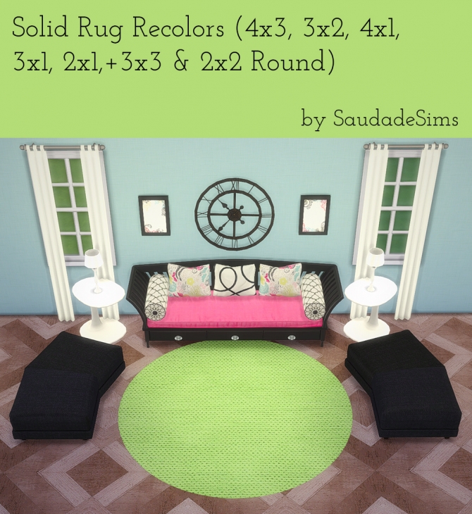 Solid Rug Recolors At Saudade Sims Sims 4 Updates