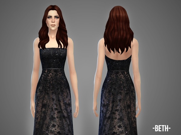 Sims 4 Beth gown by April at TSR
