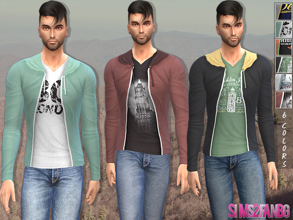 Male sweatshirt by sims2fanbg at TSR » Sims 4 Updates