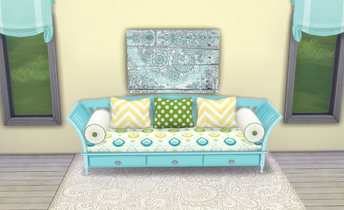 Sims 4 ShinoKCR’s Daybed and Pillows recolors at Saudade Sims
