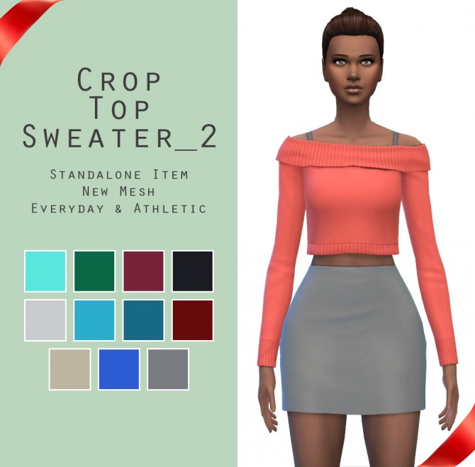 Sims 4 4 Crop tops plus romper at Sim4ny