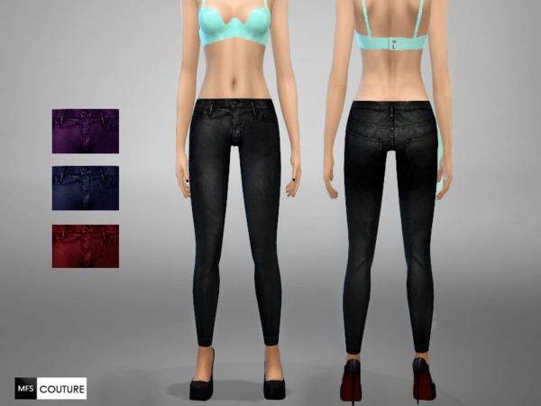 Sims 4 MFS Basic Tight Pants by MissFortune at TSR