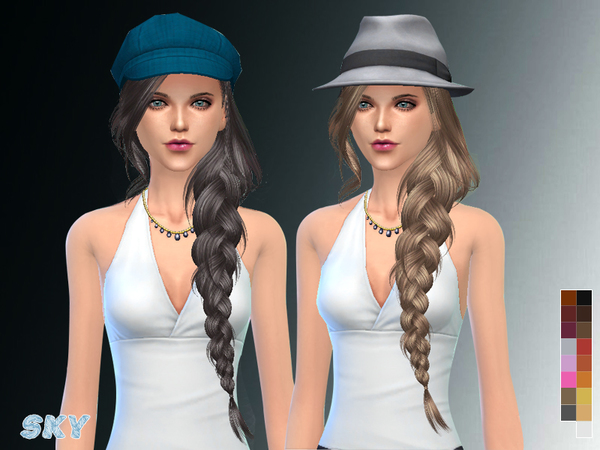 Braided hair 257 by Skysims at TSR Â» Sims 4 Updates