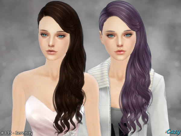 Sims 4 Serenity 2 female hair by Cazy at TSR