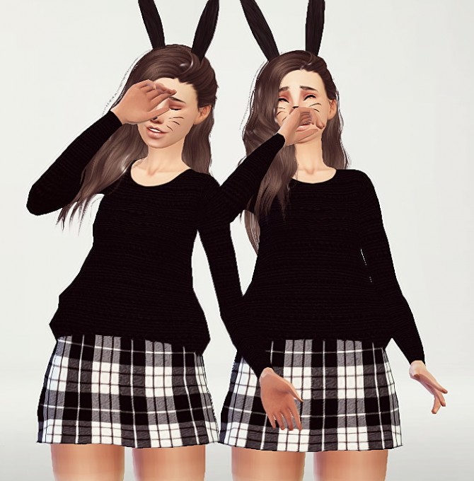 Sims 4 Skirt & sweater outfit at Puresims