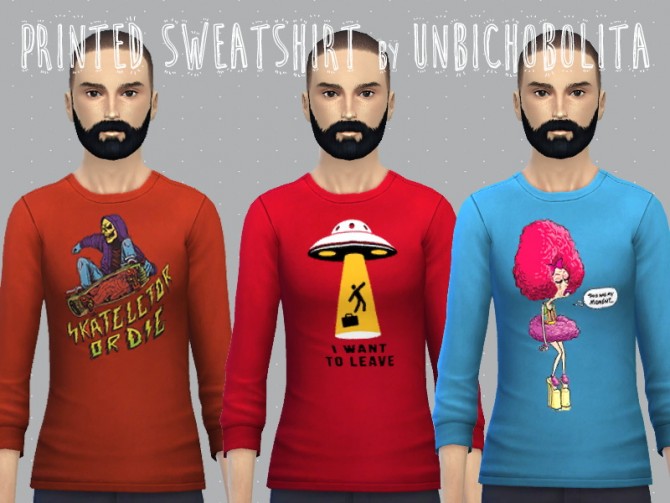 Sims 4 Sweartshirts for males at Un bichobolita