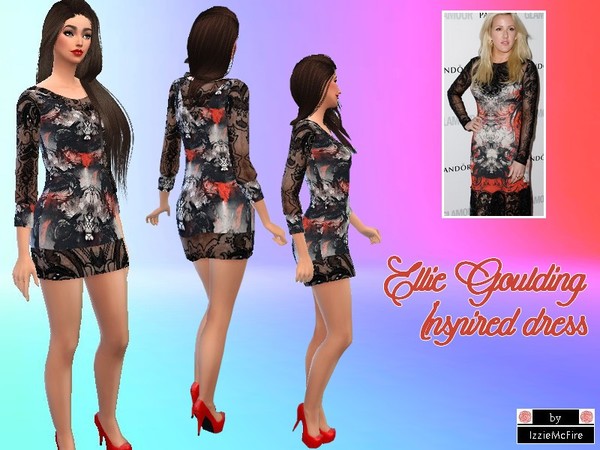 Sims 4 Dress by IzzieMcFire at TSR
