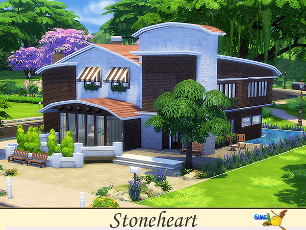 Sims 4 Stoneheart house by Evi at TSR