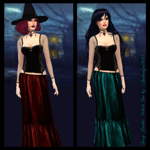 Sims 4 Gothic Witch Set at Amberlyn Designs
