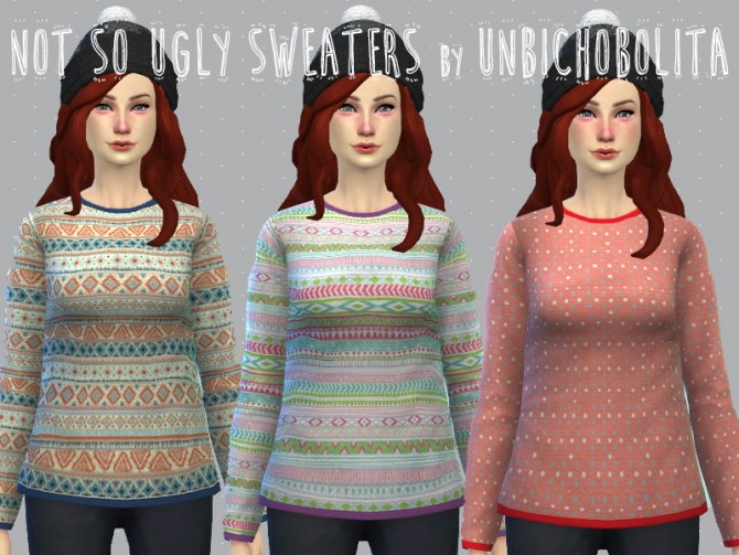 Sims 4 Not so ugly sweaters at Un bichobolita