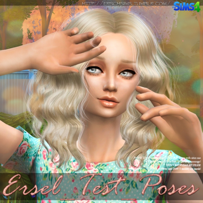 Sims 4 Test poses by Ersel at ErSch Sims