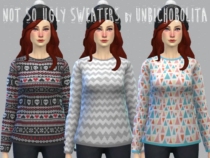 Sims 4 Not so ugly sweaters at Un bichobolita