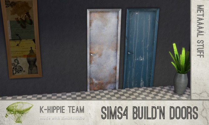 Sims 4 Build’n Doors Metaaal Stuff at K hippie