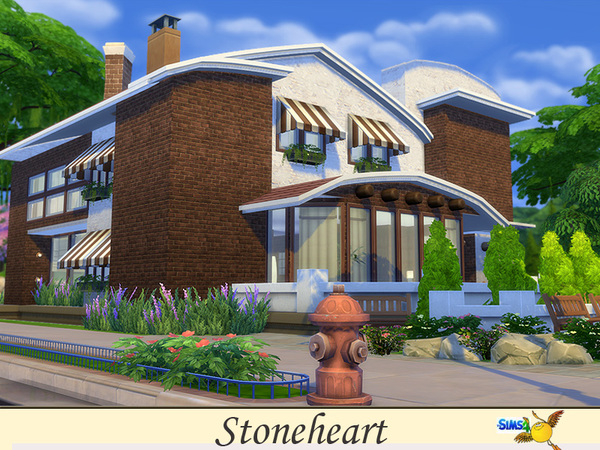 Sims 4 Stoneheart house by Evi at TSR