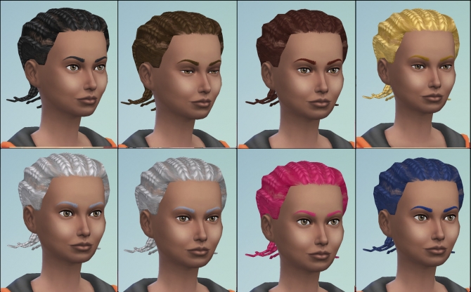 Sims 4 S2 male cornrows hair conversion by necrodog at Mod The Sims
