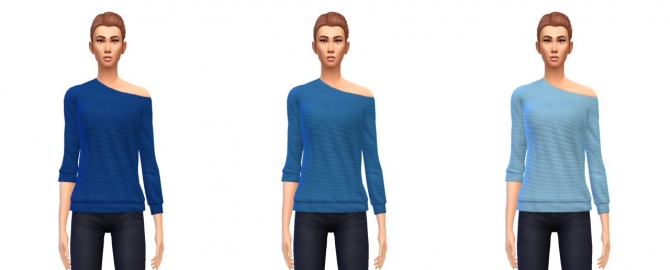 Sims 4 Off shoulder sweater at Busted Pixels