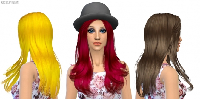 Sims 4 Cazys 105 hair retexture at Nessa Sims