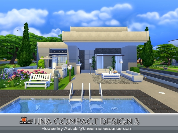 Sims 4 Una Compact Design3 home by autaki at TSR