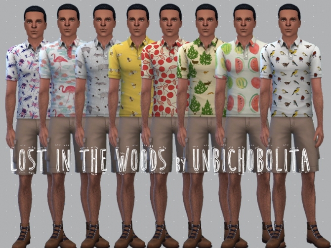 Sims 4 Lost in the woods shirts AM at Un bichobolita