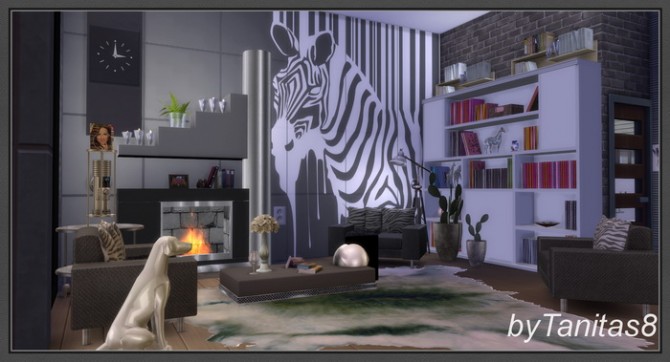 Sims 4 Zebra loft at Tanitas8 Sims