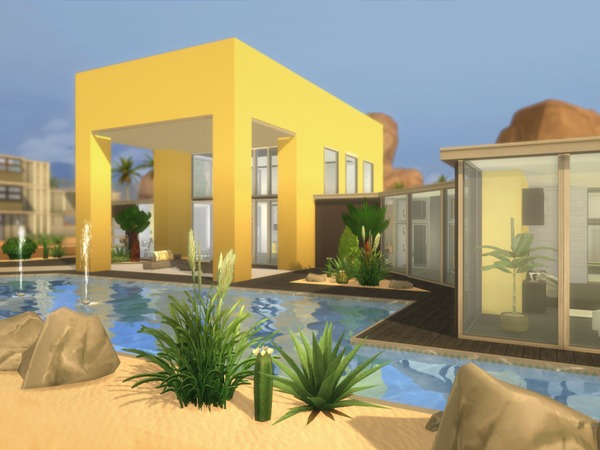 Sims 4 Sunglow Modern house by chemy at TSR