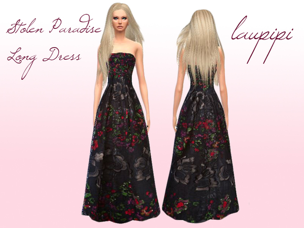 Sims 4 Stolen Paradise dress by laupipi at TSR