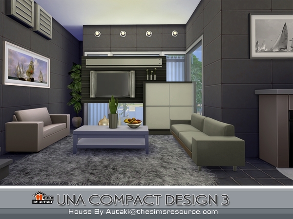 Sims 4 Una Compact Design3 home by autaki at TSR