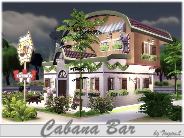 Sims 4 Christmas Cobana Bar by TugmeL at TSR
