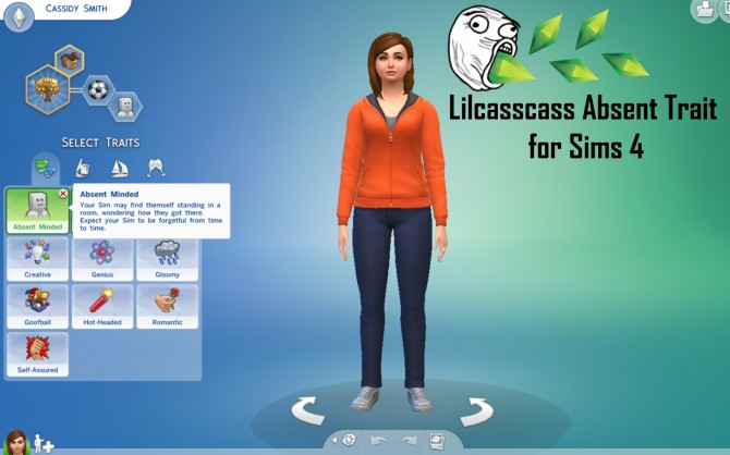 Sims 4 Sims 4 Traits Absent Minded by LilcasscassYT at Mod The Sims