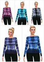 5 Tie Dye Backless Sweaters at Belle’s Simblr