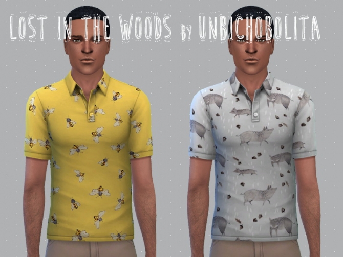 Sims 4 Lost in the woods shirts AM at Un bichobolita