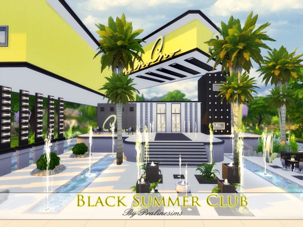 Sims 4 Black Summer Club by Pralinesims at TSR