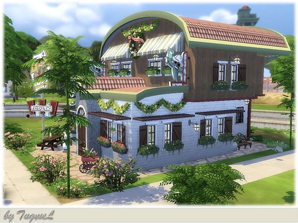 Sims 4 Christmas Cobana Bar by TugmeL at TSR