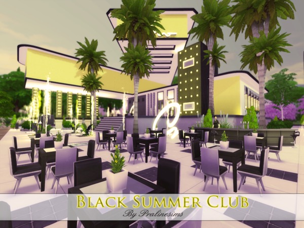 Sims 4 Black Summer Club by Pralinesims at TSR