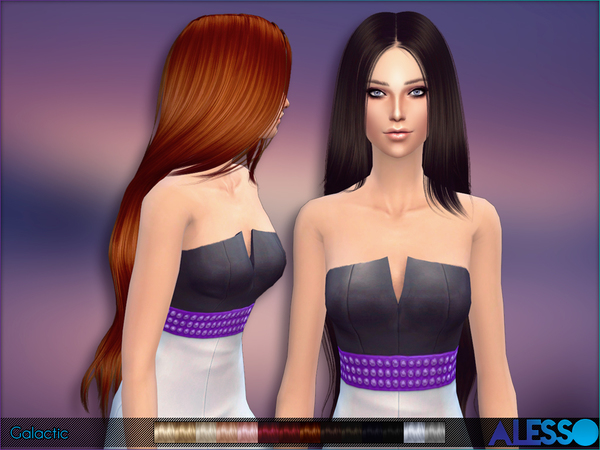 Sims 4 Galactic hair by Alesso at TSR