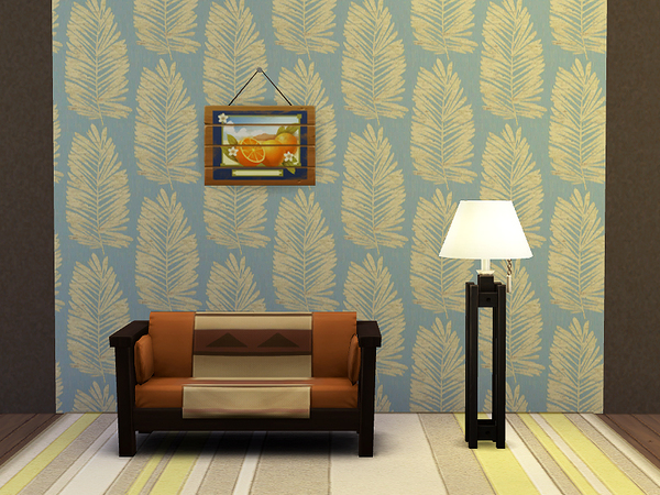 Sims 4 Feathers Natural Wallpaper by Rirann at TSR