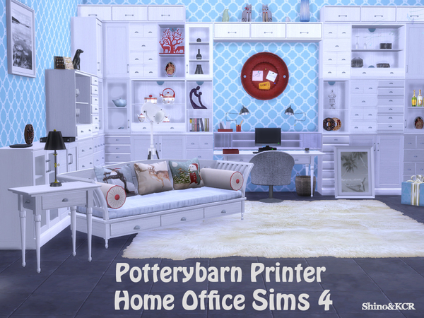 Sims 4 Potterybarn Homeoffice by ShinoKCR at TSR
