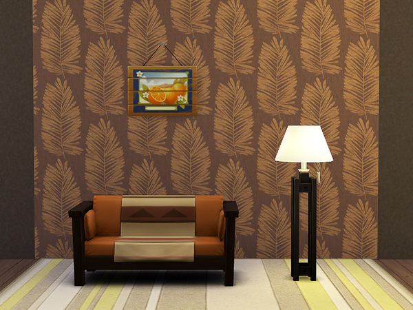 Sims 4 Feathers Natural Wallpaper by Rirann at TSR