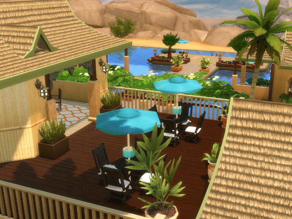 Sims 4 Tropicana resort by Leander Belgraves at TSR